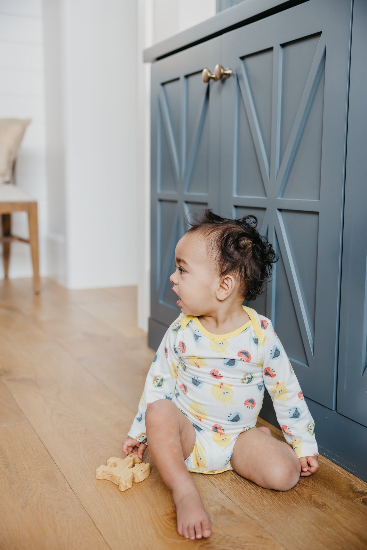 Long Sleeve Bodysuit - Sesame Scribbles