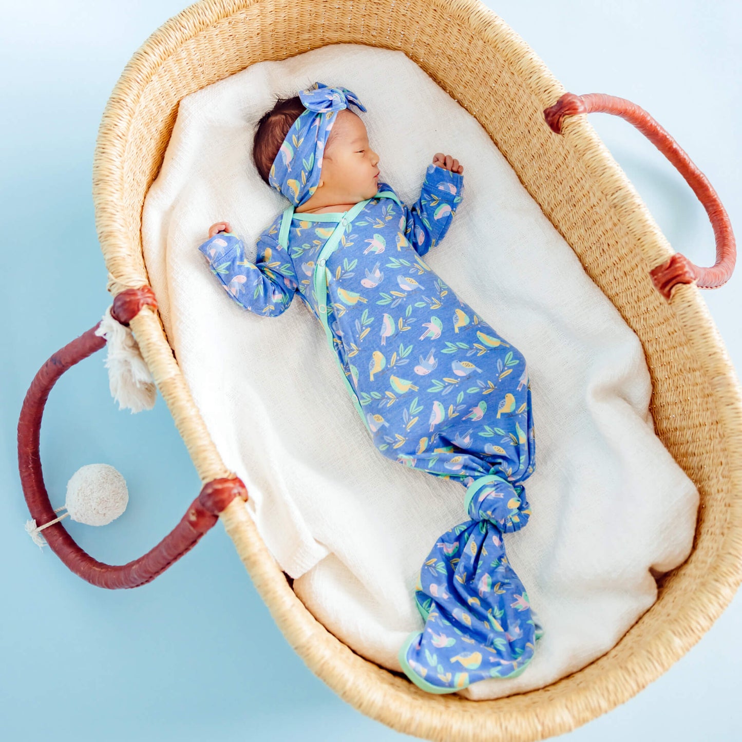 Newborn Knotted Gown - Birdie